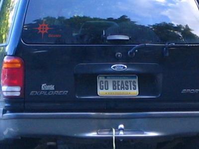 Fan's License Plate